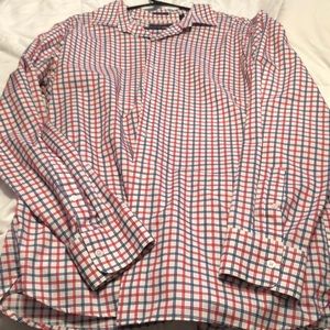 Fairlane Red and Navy Grid Dress Shirt